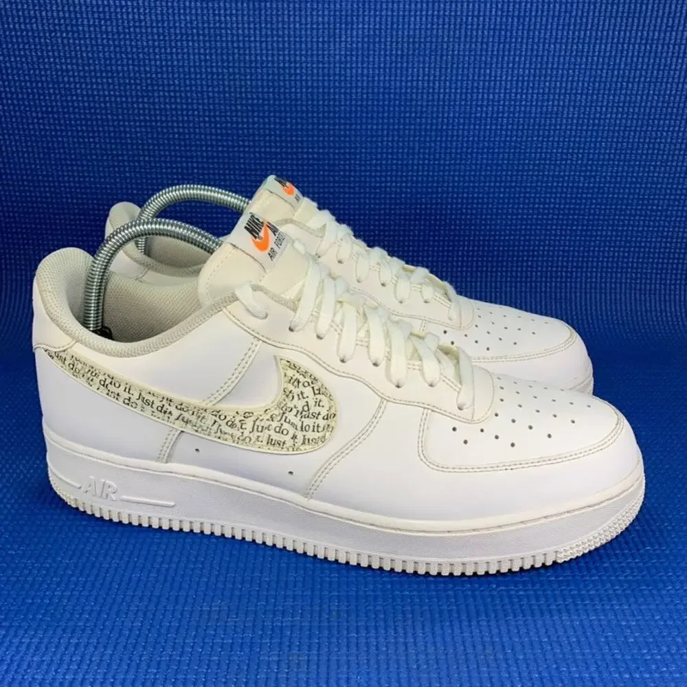 🔴 NIKE AIR FORCE 1 07 LV8 Men`s 12 Size White Athletic Shoes 805361-100